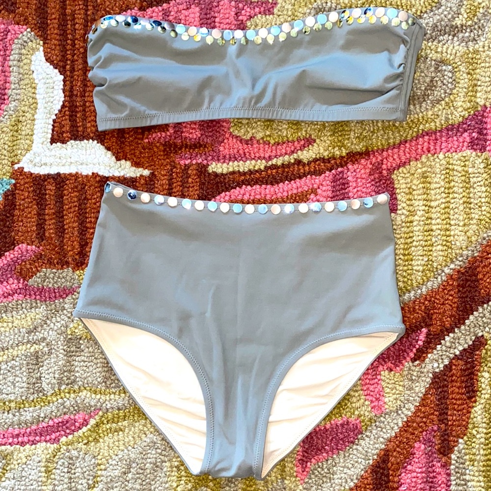 .d. Sarrieri Bandeau Bikini Top High waist bottoms Swim bikini